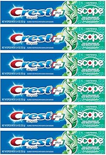 Crest Toothpaste 5.4 Ounce Plus Scope Whitening Minty Fresh (Pack of 6)