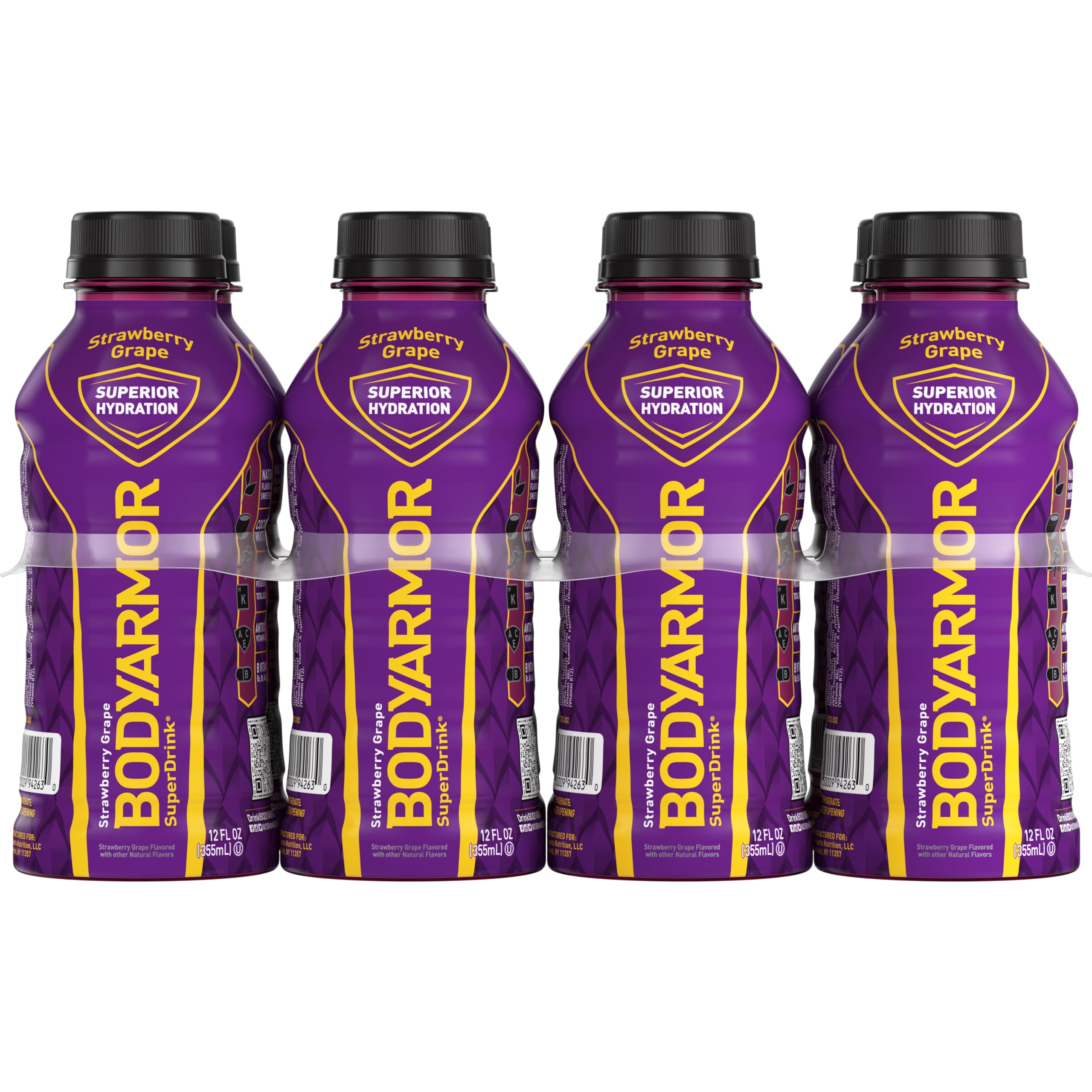 BODYARMOR Sports Drink, Mamba Forever, Strawberry Grape 12 Fl Oz, 8pk