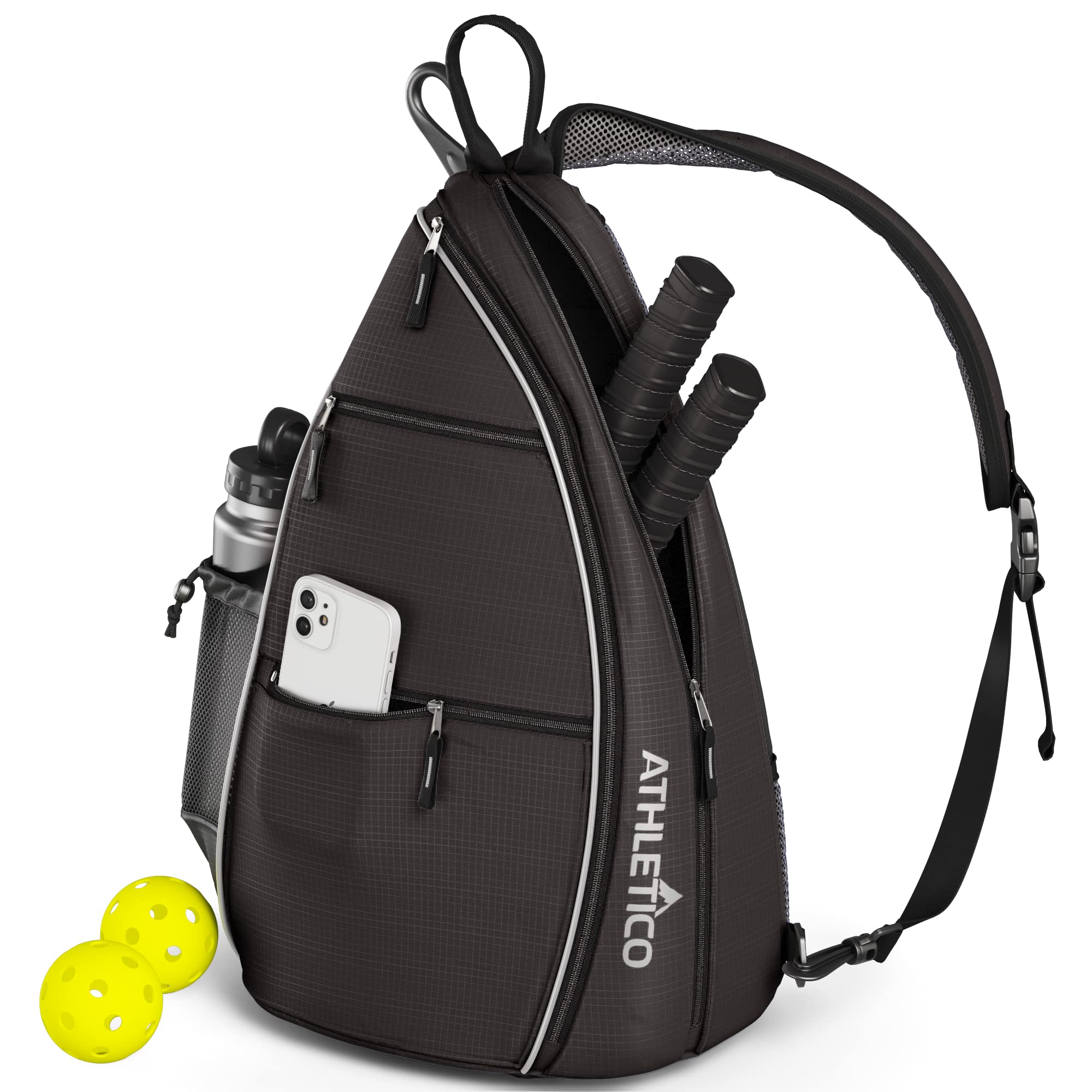 Athletico Sling Bag - Crossbody Backpack for Pickleball, Tennis, Racketball, and Travel for Men and Women