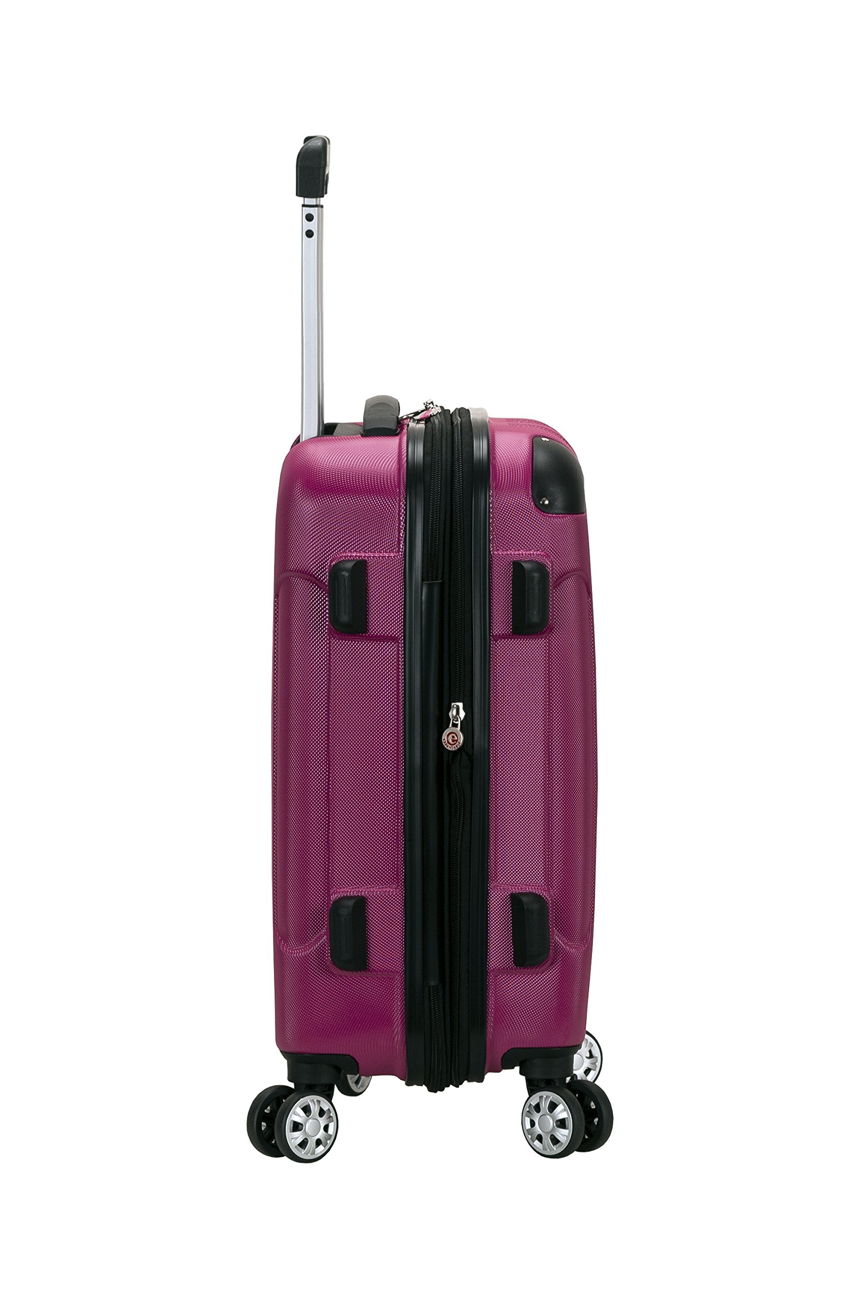 Rockland London Hardside Spinner Wheel Luggage, Magenta, Carry-On 20-Inch