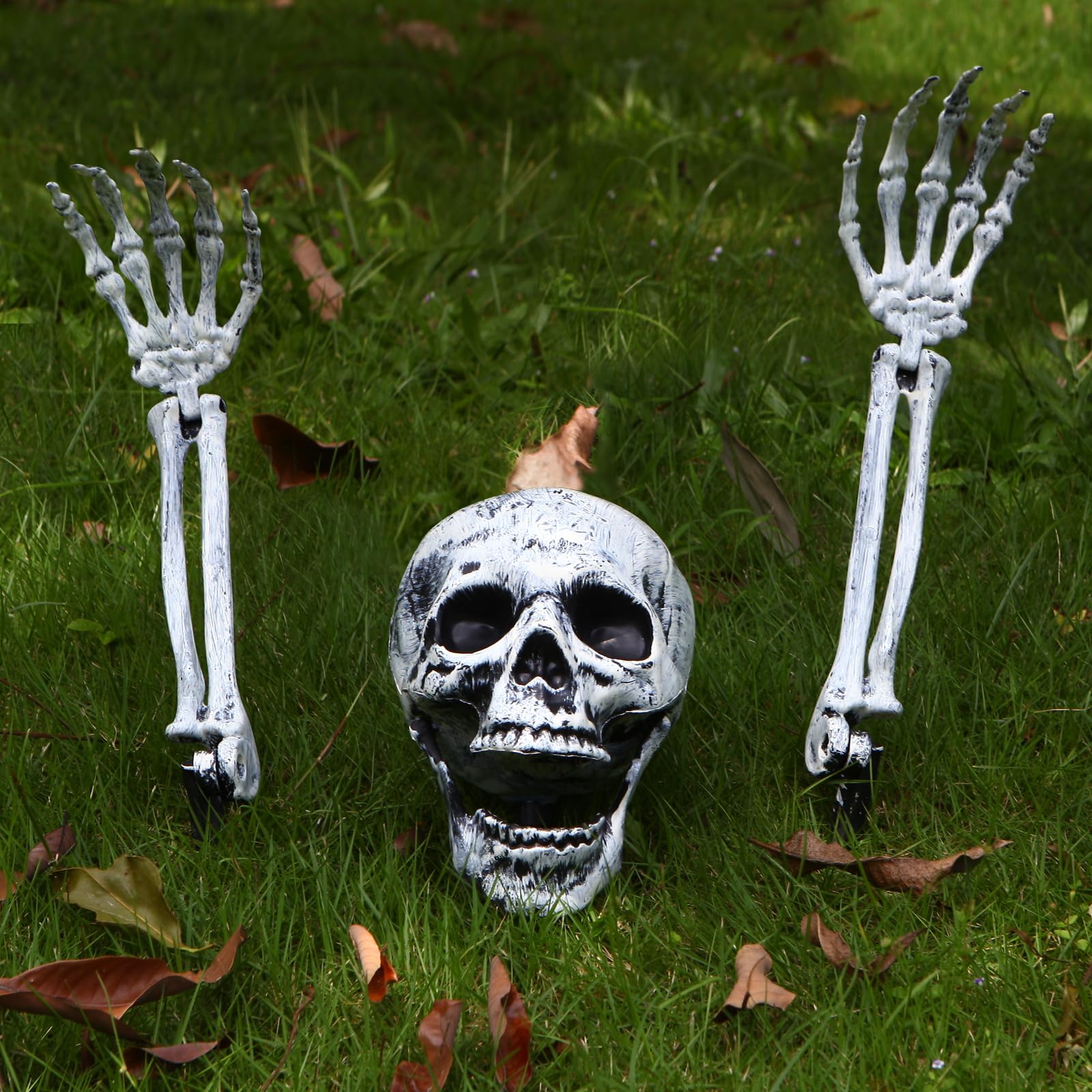 Amazon.com : Scary Halloween Decorations Outdoor Skeleton Arms and ...