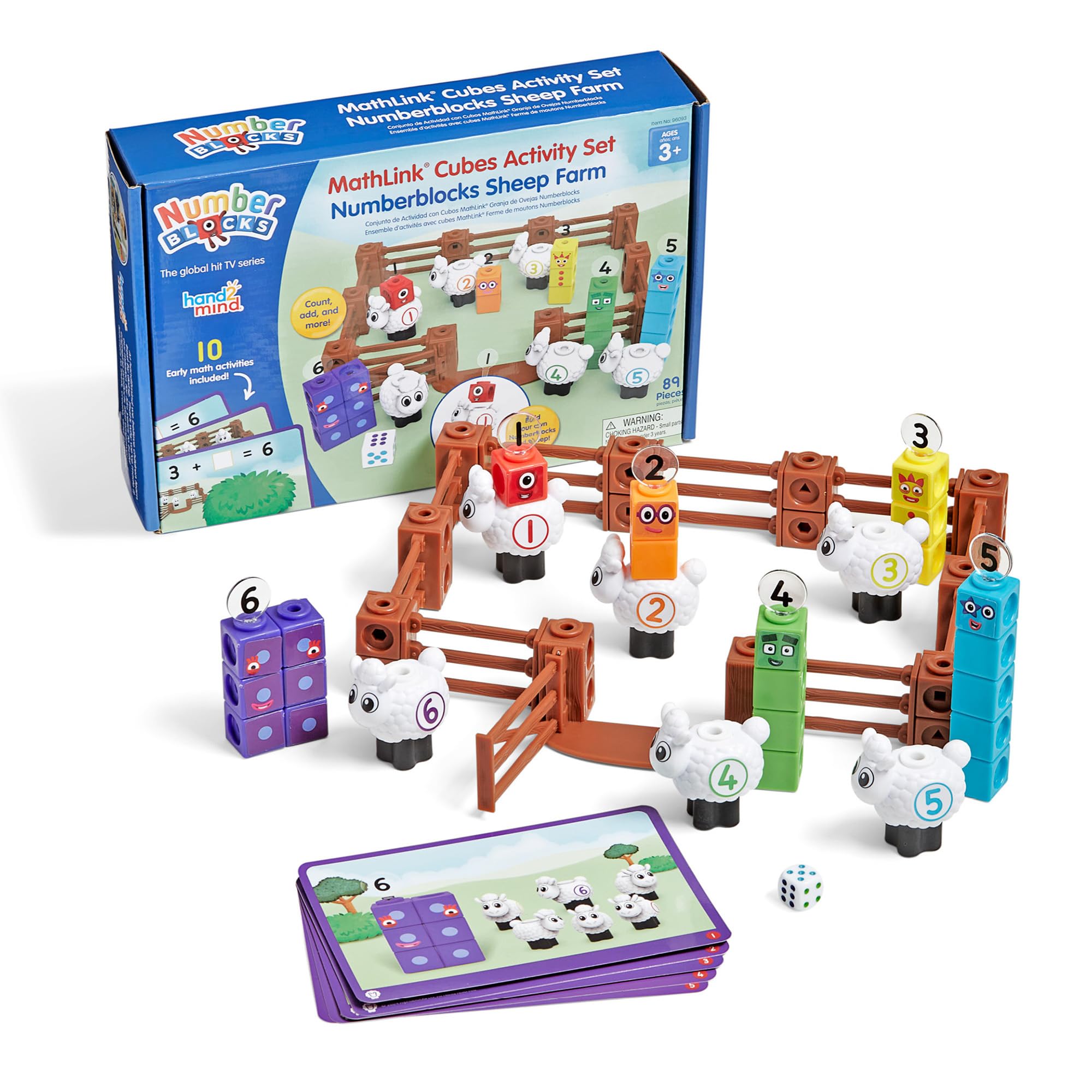 hand2mind Numberblocks Sheep Farm MathLink Cubes Activity Set