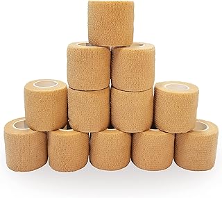 SUPERBE Cohesive Bandages 5cm x 4.5m, Self Adhesive Bandage Tape Vet Wrap for First Aid, Sports Protection and Wrist, Ankl...