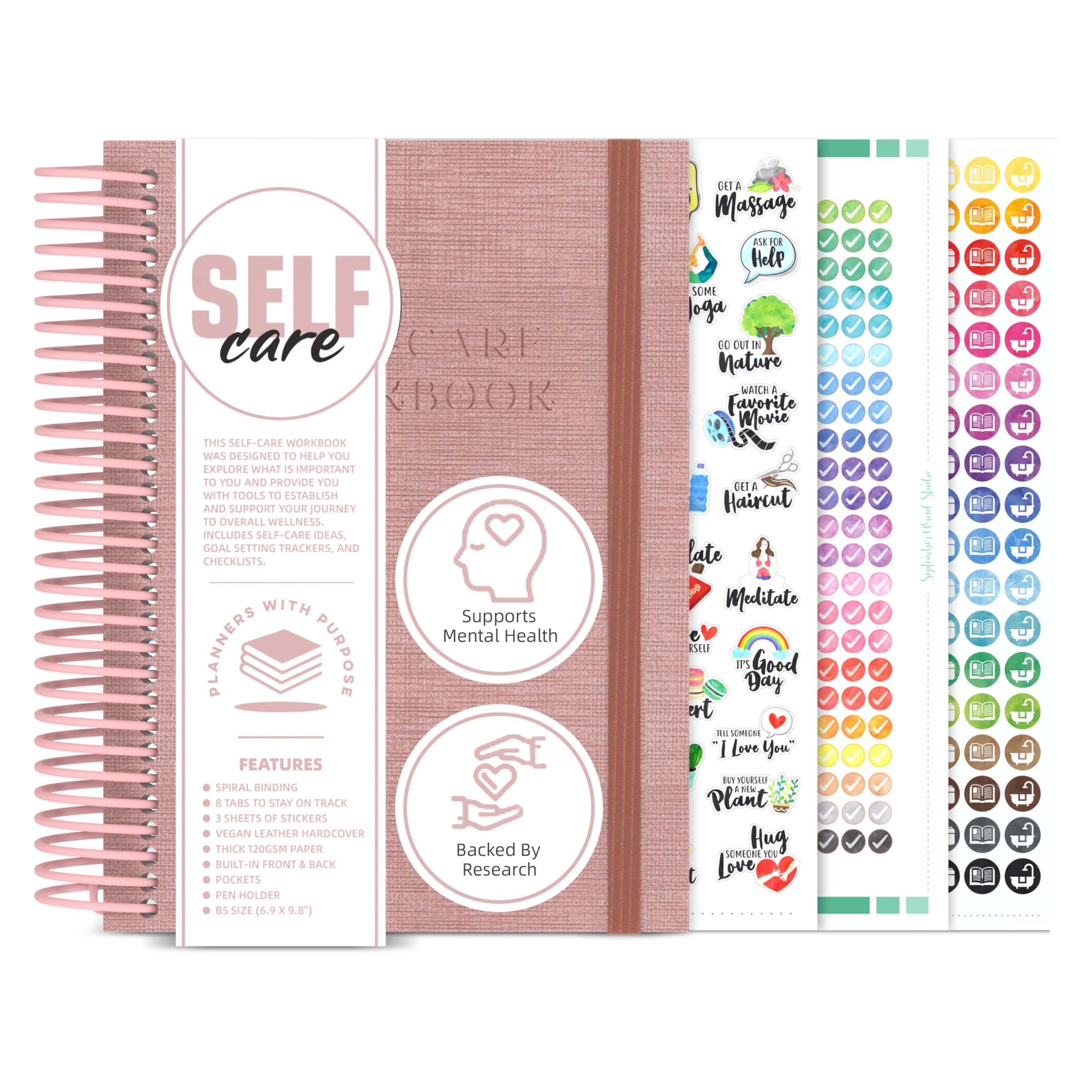 Self Care Journal – Guided Daily Reflection Notebook to Support Mental & Physical Health Habits – Self Love Manifestation & Affirmations Planner - Personal Growth Goals Happiness