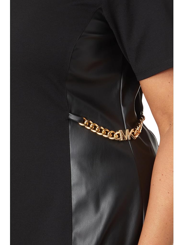 MICHAEL Michael Kors Plus Size Leather Chain Dress