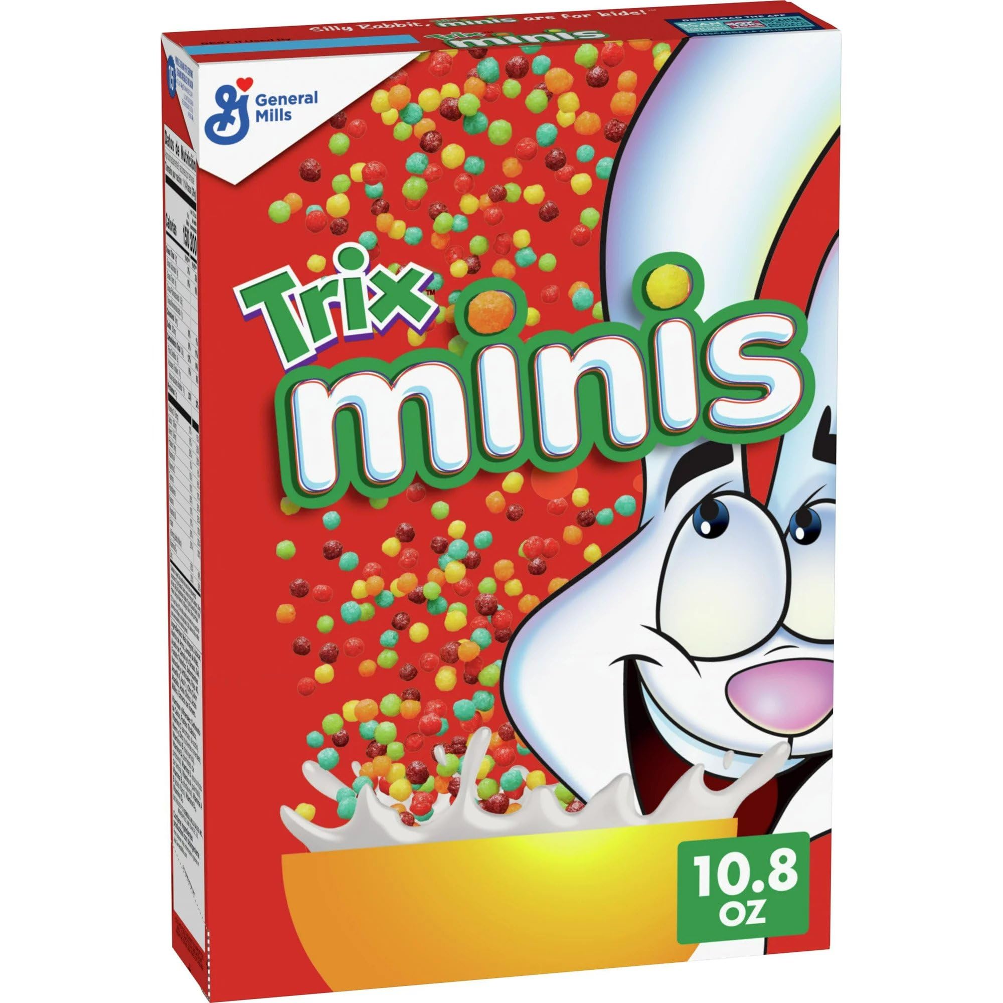 General Mills Trix Minis Fruity Mini Corn Puff Breakfast Cereal, 10.8oz (306g) Pack of 1 - US Import