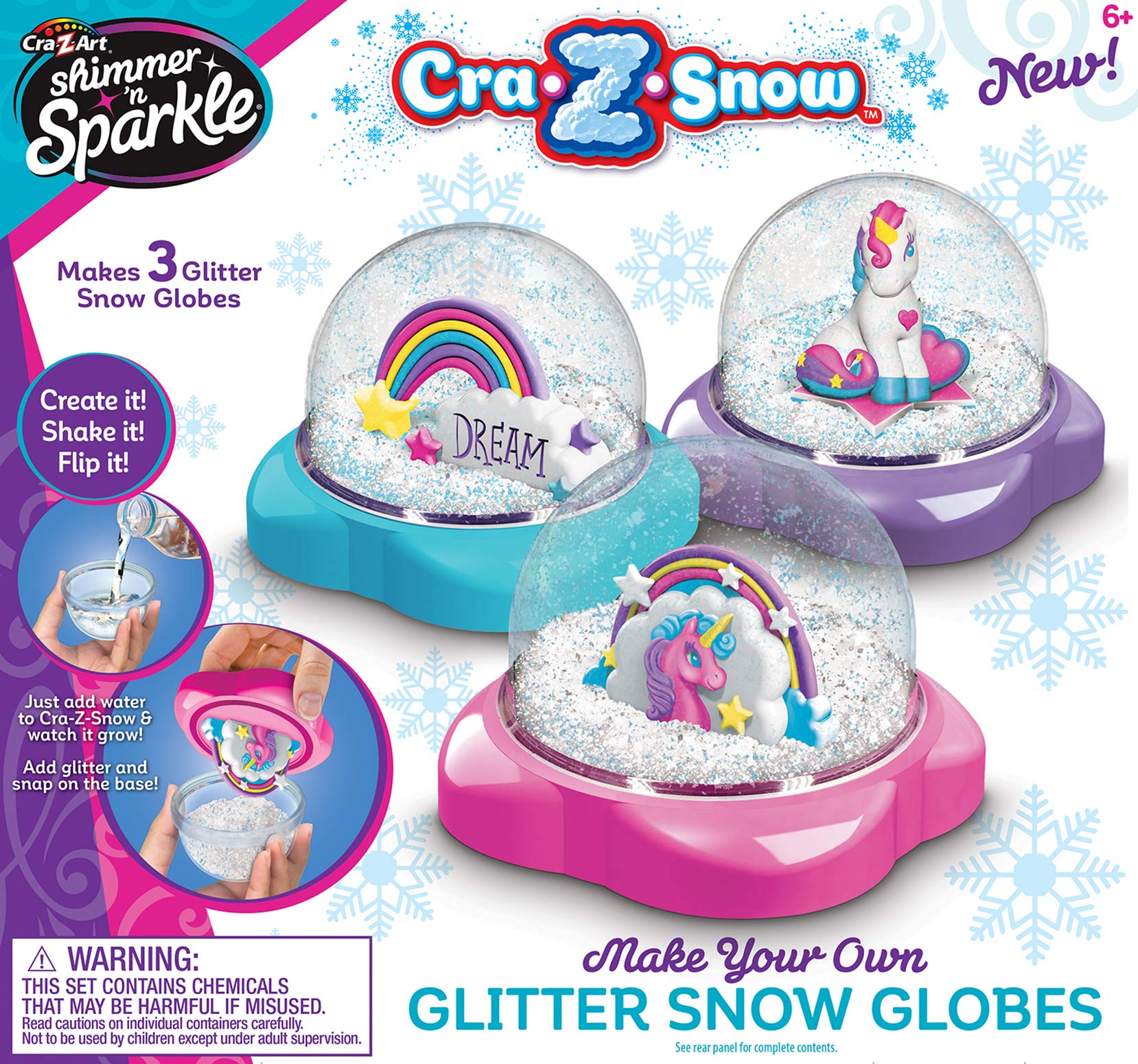 Shimmer & Sparkle CRA-Z Snow Glitter Snow Globes