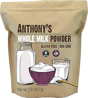 Anthony's Whole Milk Powder, 2 lb, Gluten Free, Non GMO, Made in USA