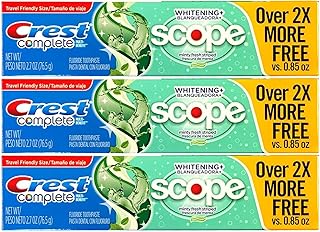 Crest Complete Multi-Benefit Whitening + Scope Minty Fresh Flavor Toothpaste 2.7 Oz, Pack of 3