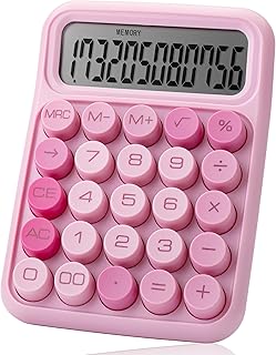 Mr. Pen- Mechanical Switch Calculator, 12 Digits, Large LCD Display, Pink Calculator Big Buttons, Mechanical Calculator, C...