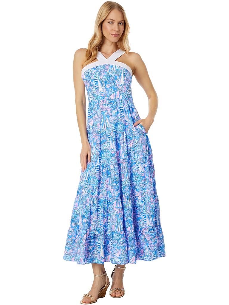 Lilly Pulitzer Jenette Cotton Halter Maxi