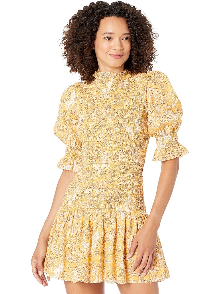 SUNDRY Ditzy Smocked Mini