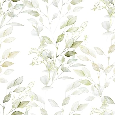 HeloHo Peel and Stick Wallpaper Yellow Leaf Wallpaper Self Adhesive Removable Wallpaper Waterproof Contact Paper for Furniture Bathroom Living Room Bedroom Decor 15.35" X 196.8"