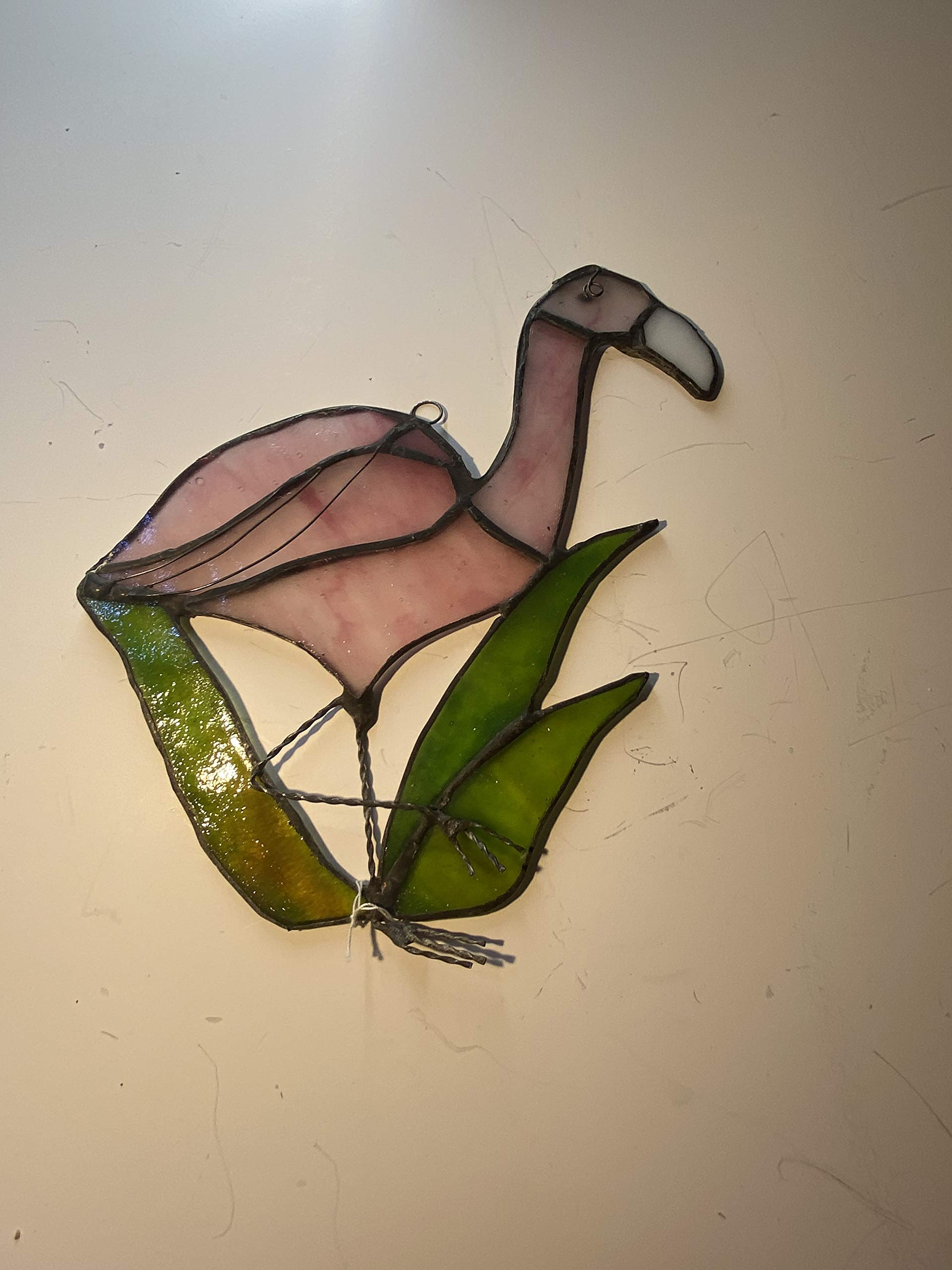 Pink Flamingo Stained Glass