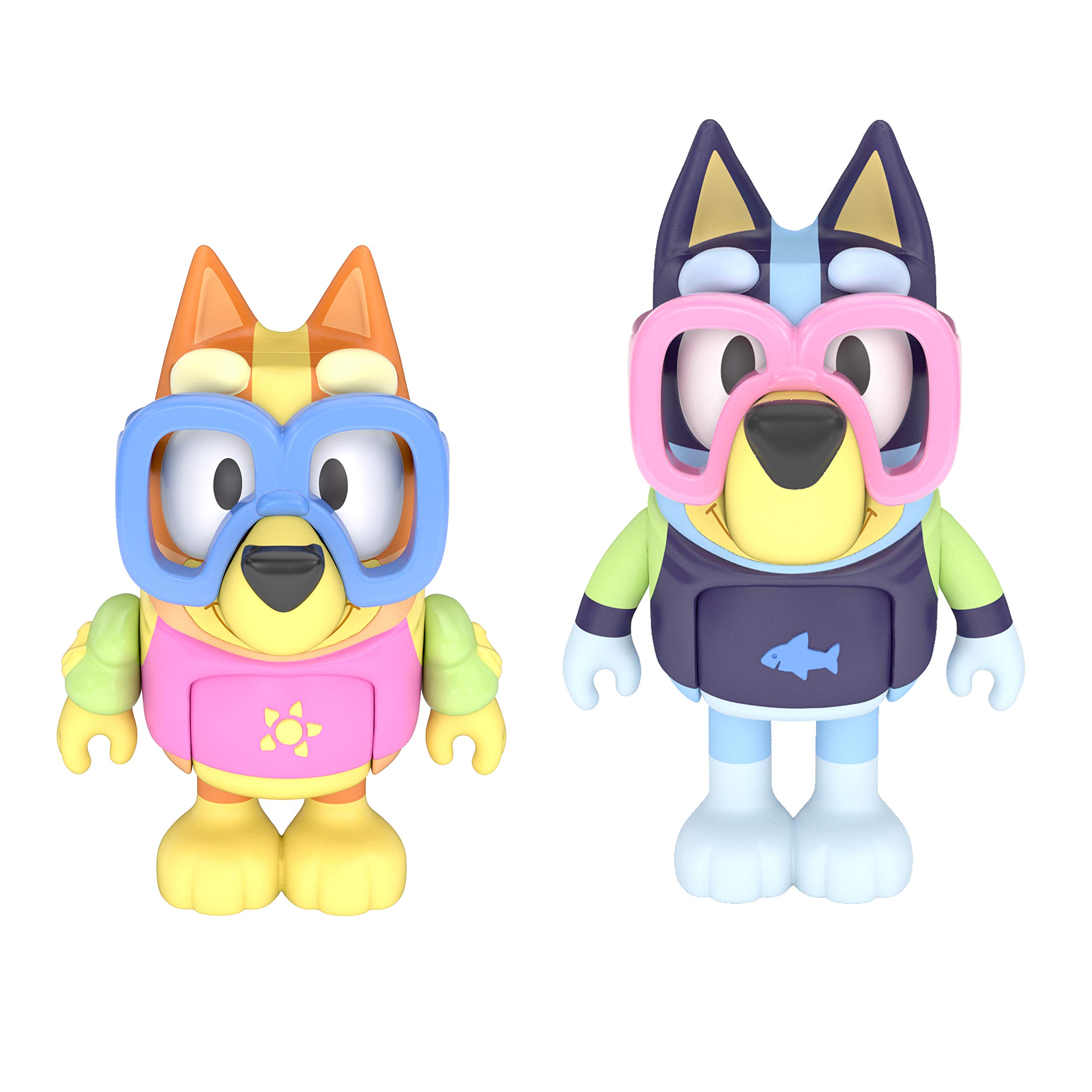 Buy Bluey Pool Time: Bluey and Bingo 2 Figure Playset Pack Articulated ...