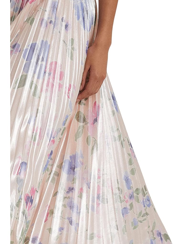 Lauren Ralph Lauren Floral Georgette One-Shoulder Gown