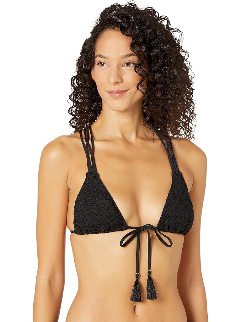 Vince Camuto Crochet Lace Tie Front Triangle Bra Top