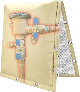 Haoall 2-Way Opening Backflow Preventer Insulation Cover 5°F,Sprinkler Cover for Outside,5 Layers Waterproof 600D Sprinkle...