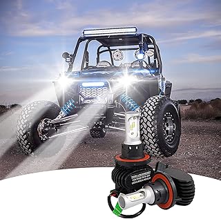 RANSOTO H13 LED Headlight 6500K Bulb Kit Compatible with 2011-2019 Polaris Ranger RZR 570 800 900 1000s XP General 1000 Re...