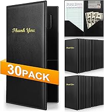 30 Pcs Server Books, Check Presenters for Restaurants, PVC Server Books for Waitress Guest Check Holder