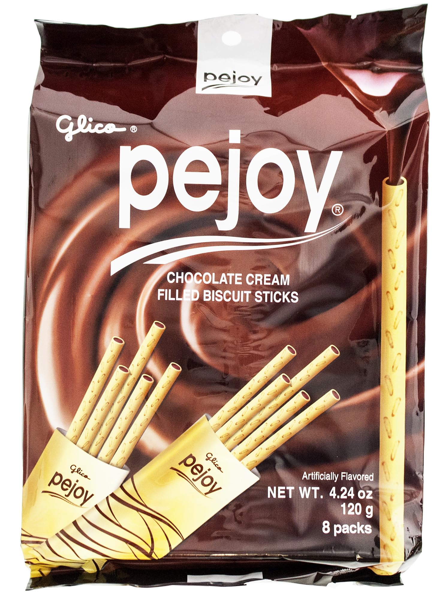 GlicoPejoy Chocolate Cream Filled Biscuit Sticks, 4.24 oz (Pack of 5)