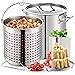 ARC 100-quart Large Stainless Steel Stockpot for Seafood Boiler Crawfish Pot with Basket and Steamer Rack, Outdoor Cooking Pot for Crab Lobster Shrimp Boiling, and Tamales Steamer, 25 Gal