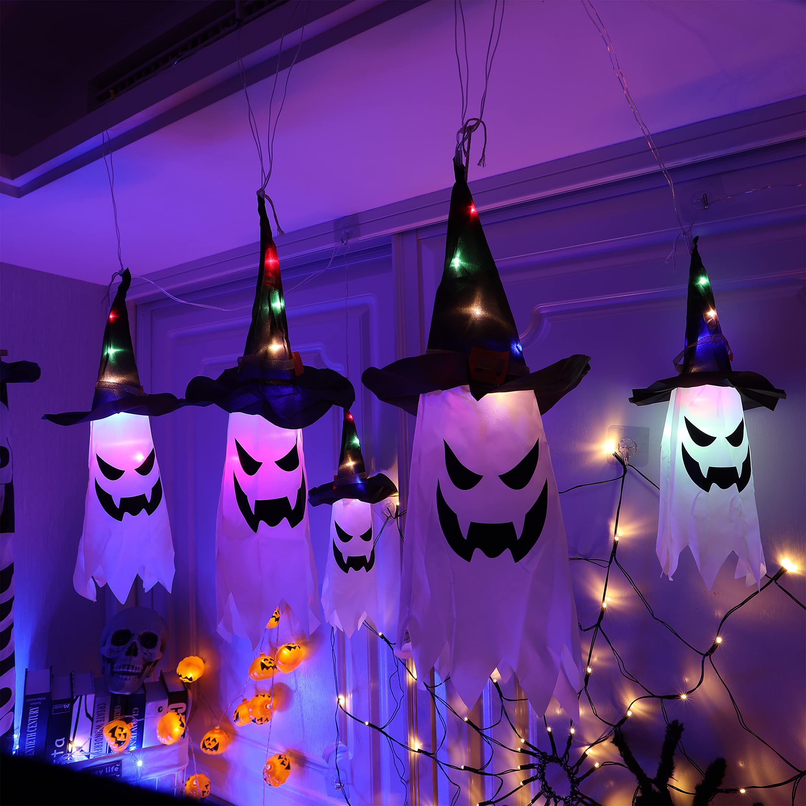 Amazon.com: CUNGLIN Outdoor Halloween Decorations Hanging Ghost ...