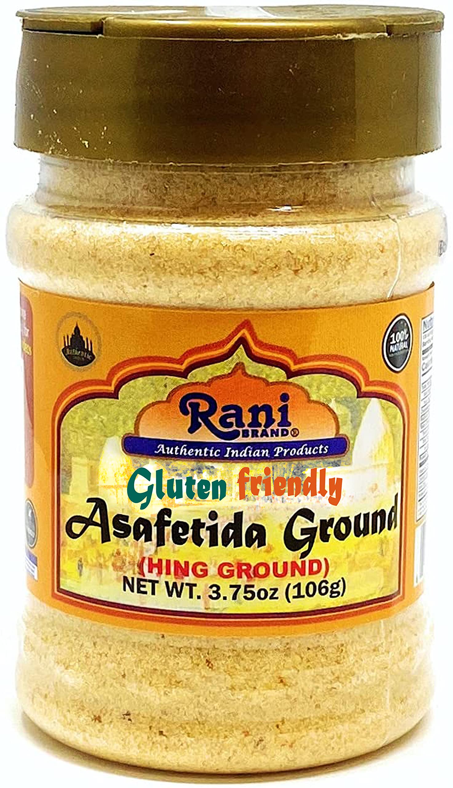 Rani Asafetida (Hing) Ground 3.75oz (106g) Gluten Friendly, PET Jar ~ All Natural | Salt Free | Vegan | Non-GMO | Asafoetida Indian Spice | Best for Onion Garlic Substitute