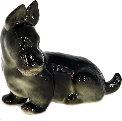 Scotty Dog Scottch Terrier Black Lomonosov Porcelain Collectible Figurine