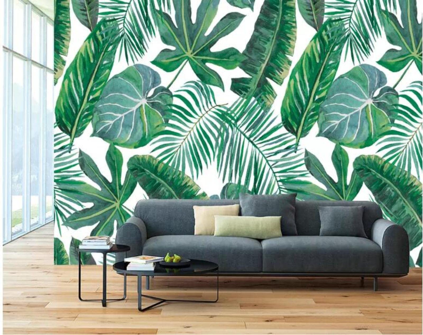 Buy Custom Murals 3D Wallpaper Modern Tropical Rainforest Banana Leaf ...