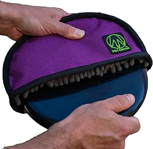 Disc Raptor - The Original Disc Golf Cleaning Tool with Microfiber &amp; Turf | Flying Disc Golf Towel Accessories &amp; Equipment | Patented Design