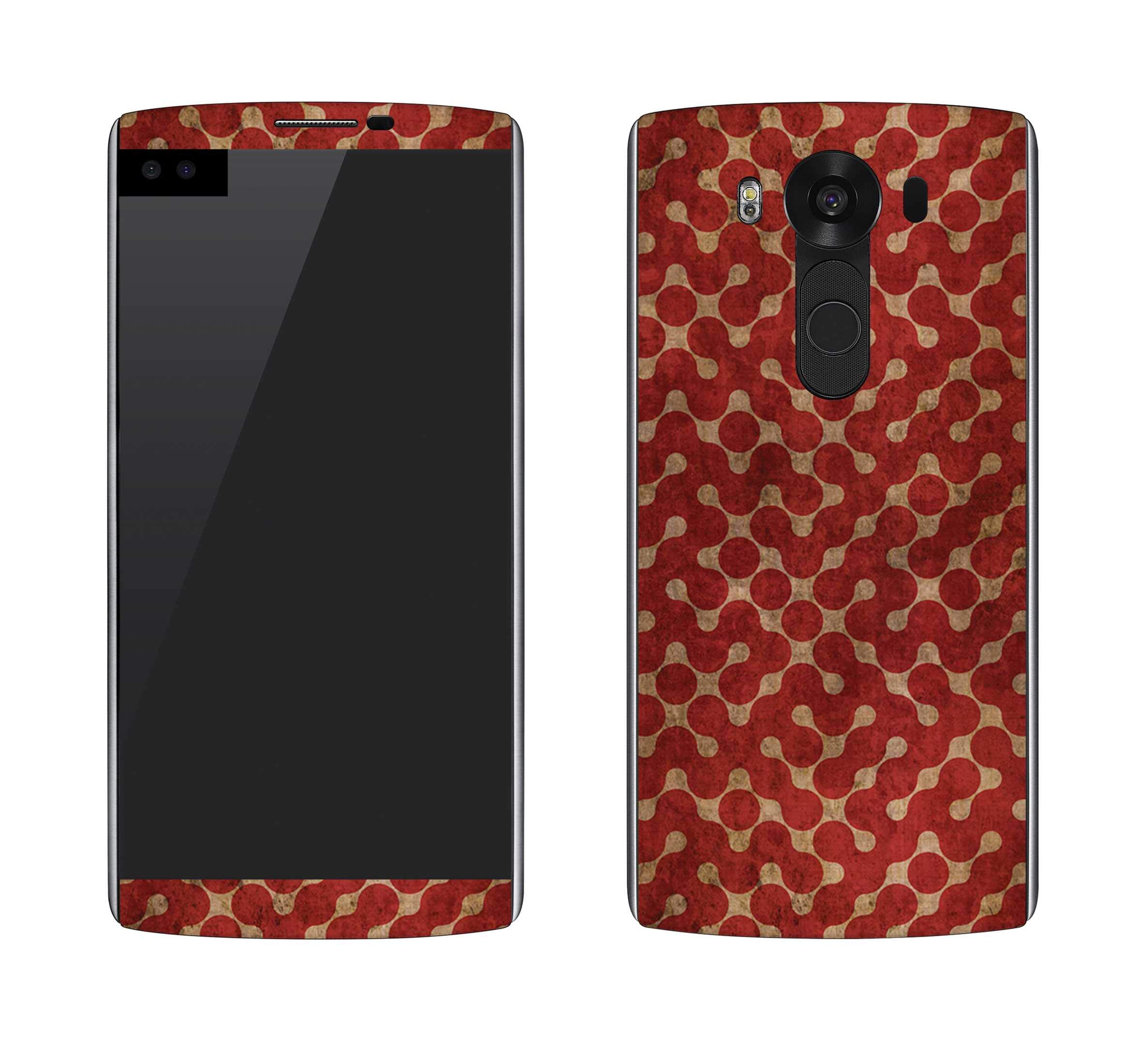 Stylizedd Ultra Premium Vinyl Skin Decal Body Wrap for LG V10 - Connect The Dots (Red)