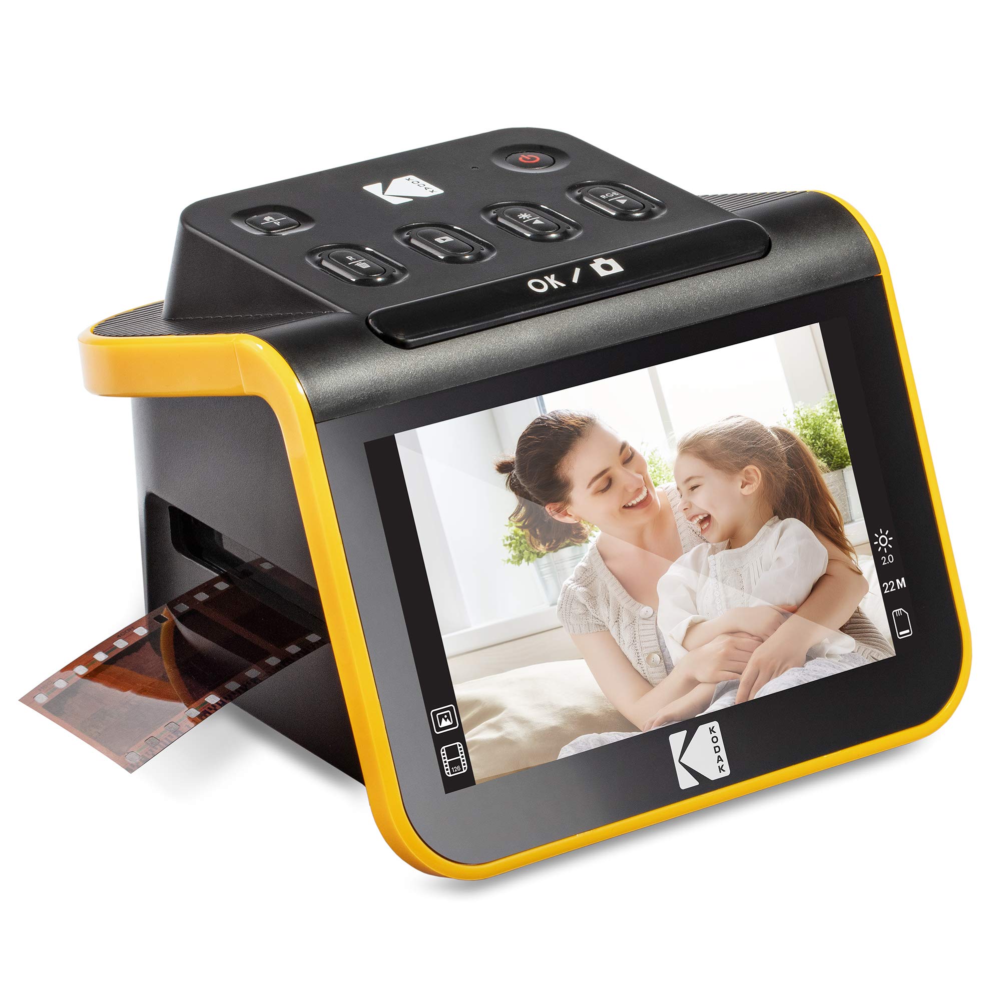 KODAK Slide N SCAN Film and Slide Scanner with Large 5” LCD Screen, Convert Color & B&W Negatives & Slides 35mm, 126, 110 Film Negatives & Slides to High Resolution 22MP JPEG Digital Photos