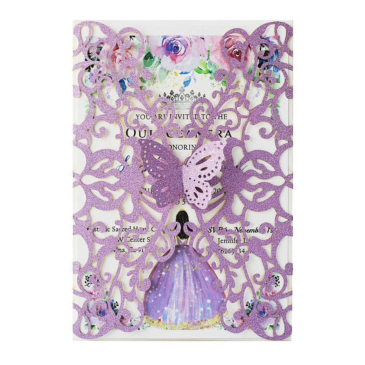 Quinceanera Invitations Ideas Purple