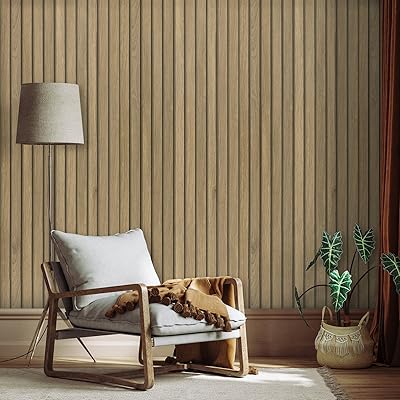 TANONE Brown Wood Peel and Stick Wallpaper 453