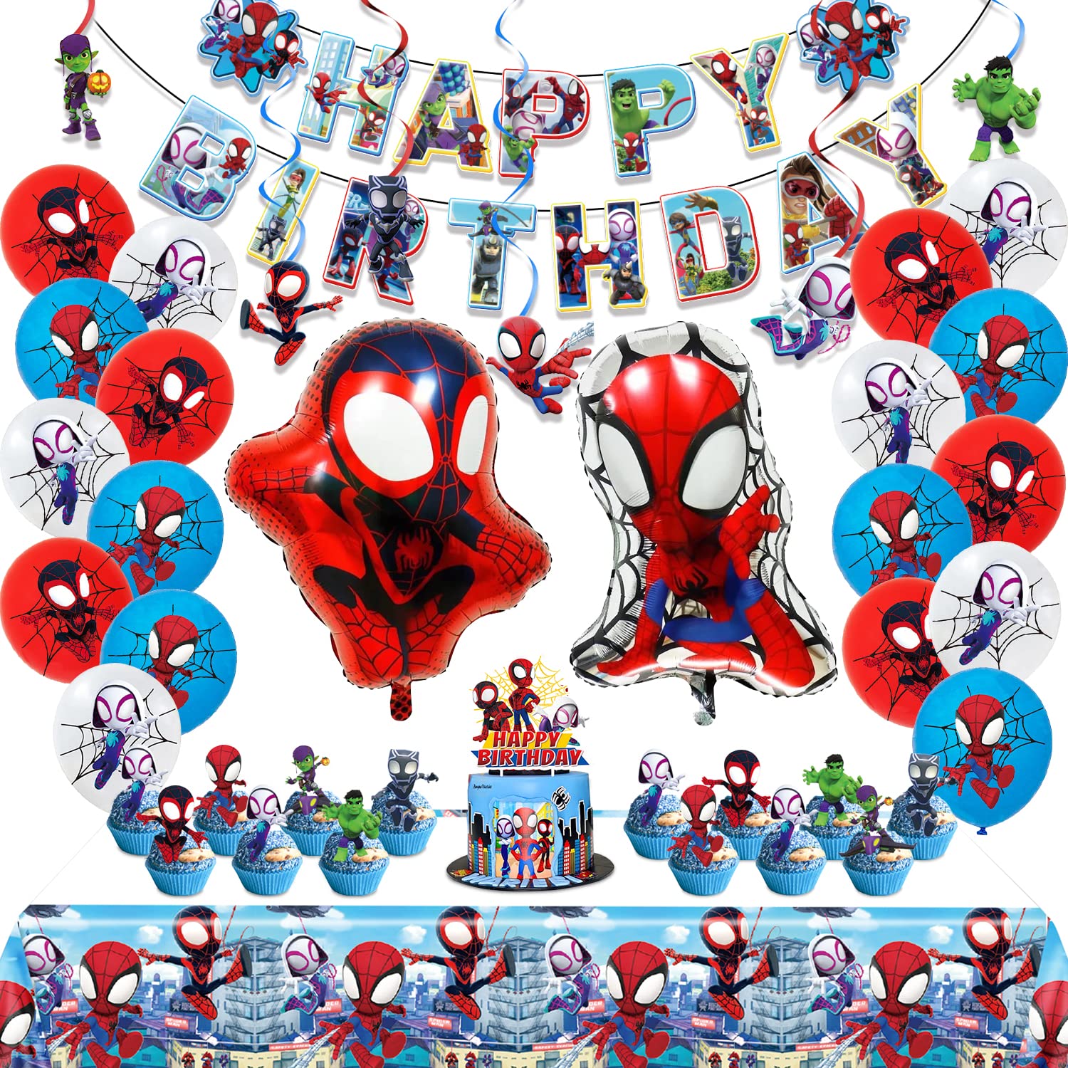 Buy Spidey and His Amazing Friends Birthday Decorations, Party Supplies ...