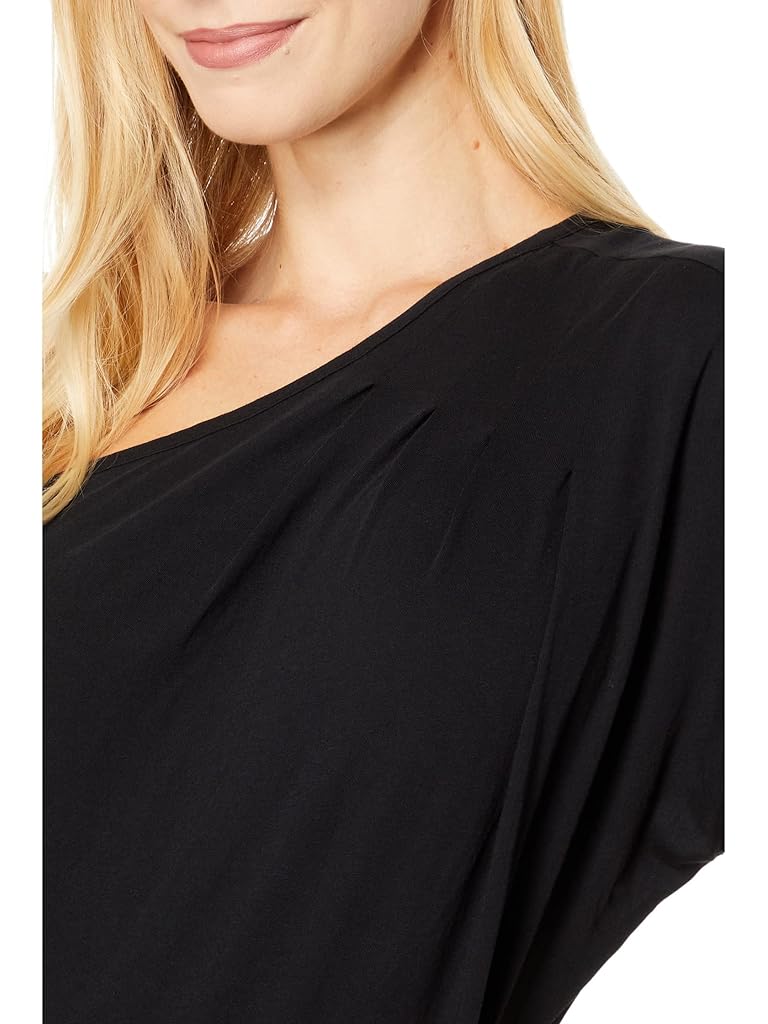 bobi Los Angeles Lightweight Jersey One Shoulder Pleated Tee