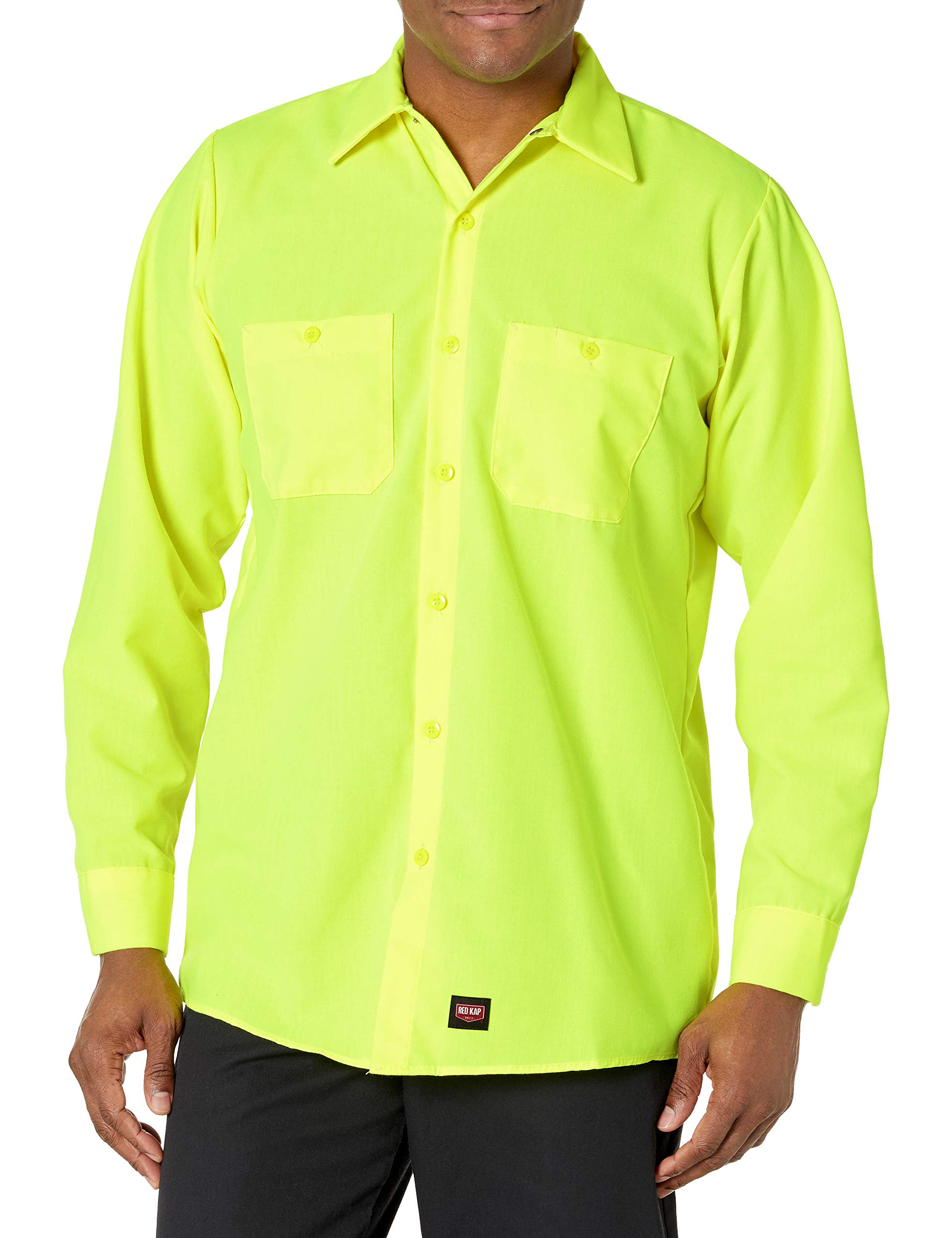 Red Kap mens Long Sleeve Enhanced Visibility Work Shirt