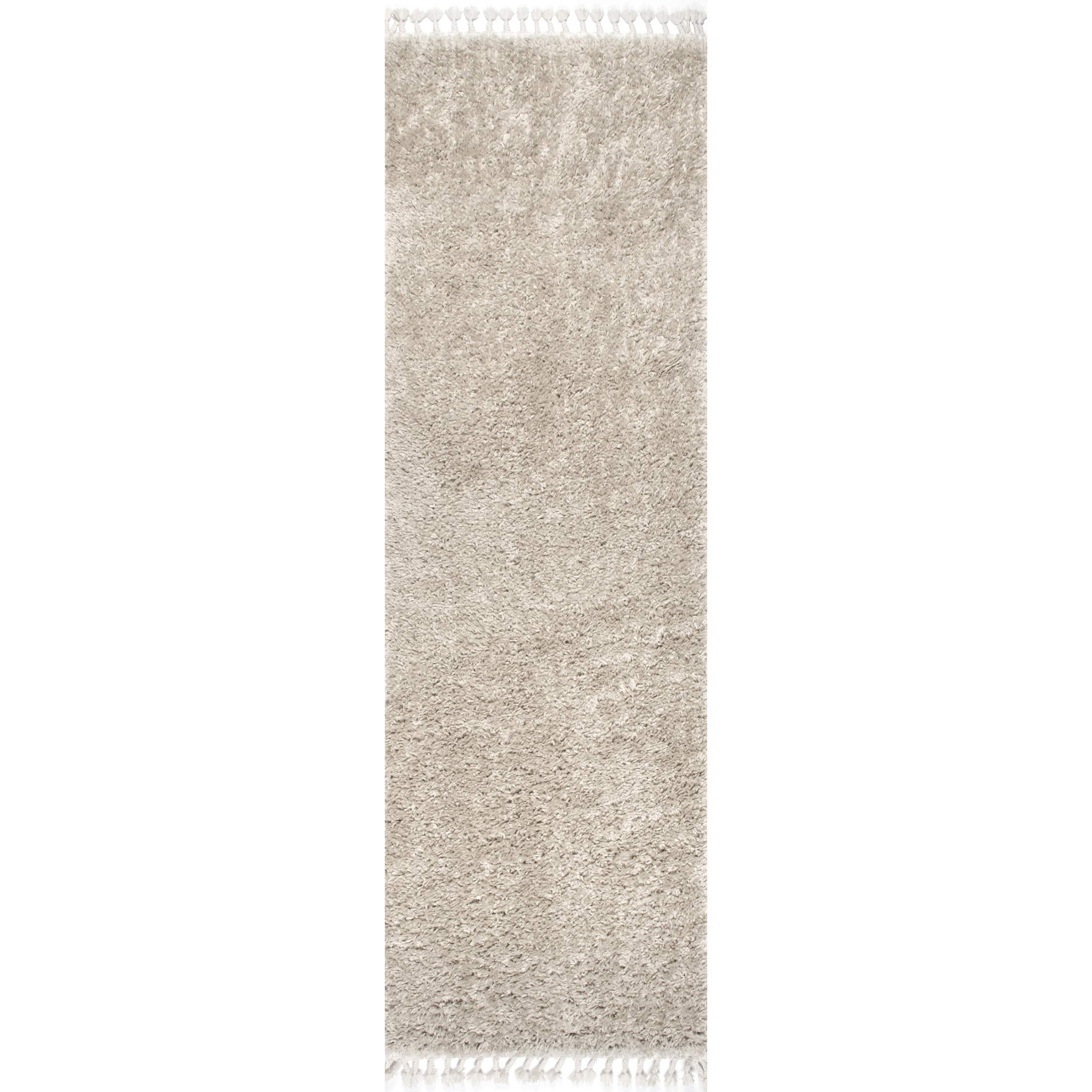 nuLOOM Neva Plush Shag Runner Rug, 2' 6" x 12', Beige