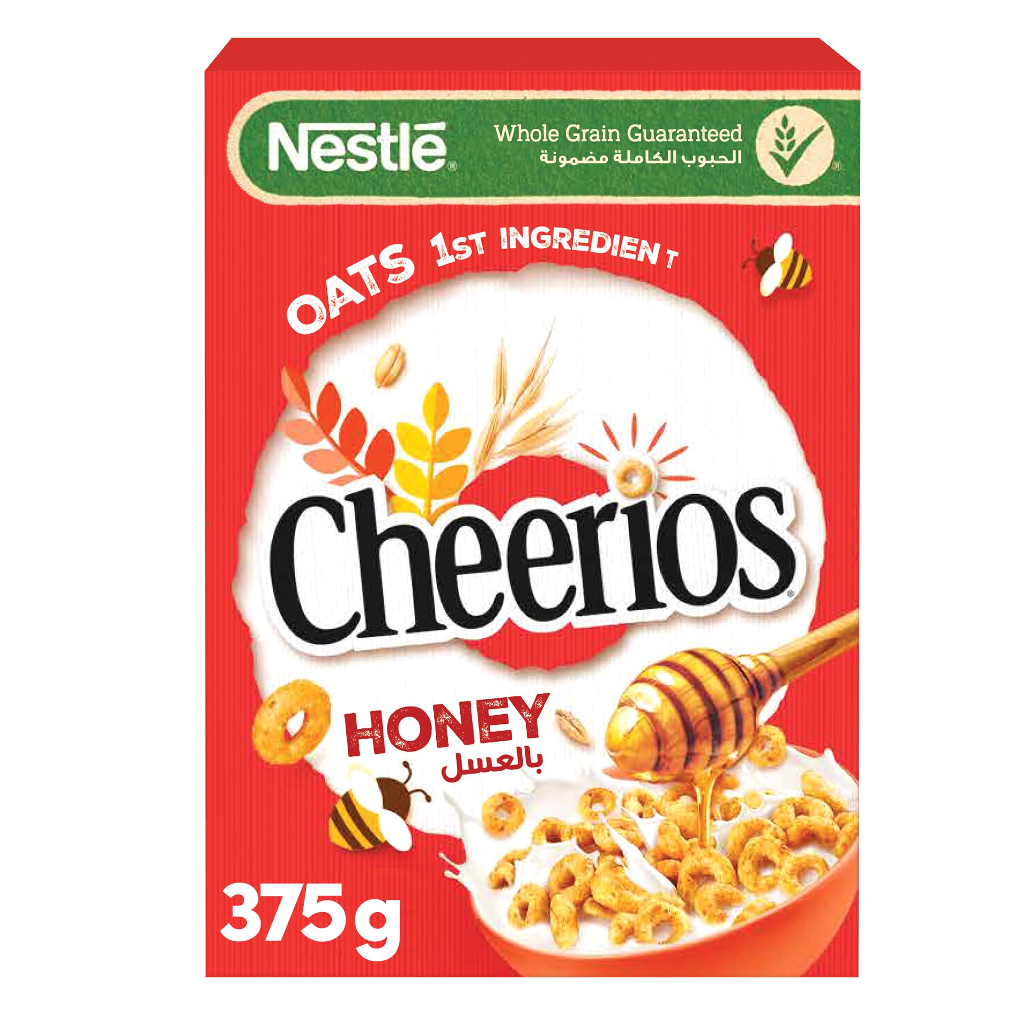 Nestlé Honey Cheerios Breakfast Cereal Pack, 375g