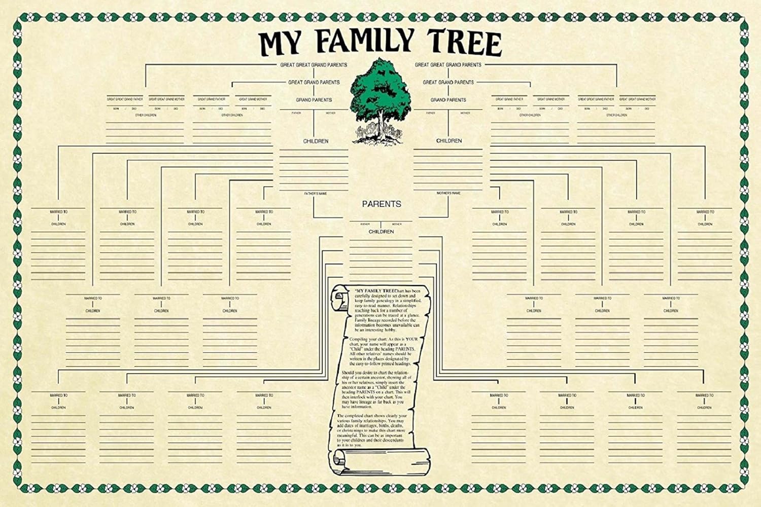 Large Family Tree Chart Printable