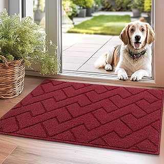 hicorfe Indoor Doormat,Front Back Door Mat Rubber Backing Non Slip Door Mats 20"x31.5" Absorbent Resist Dirt Entrance Door...