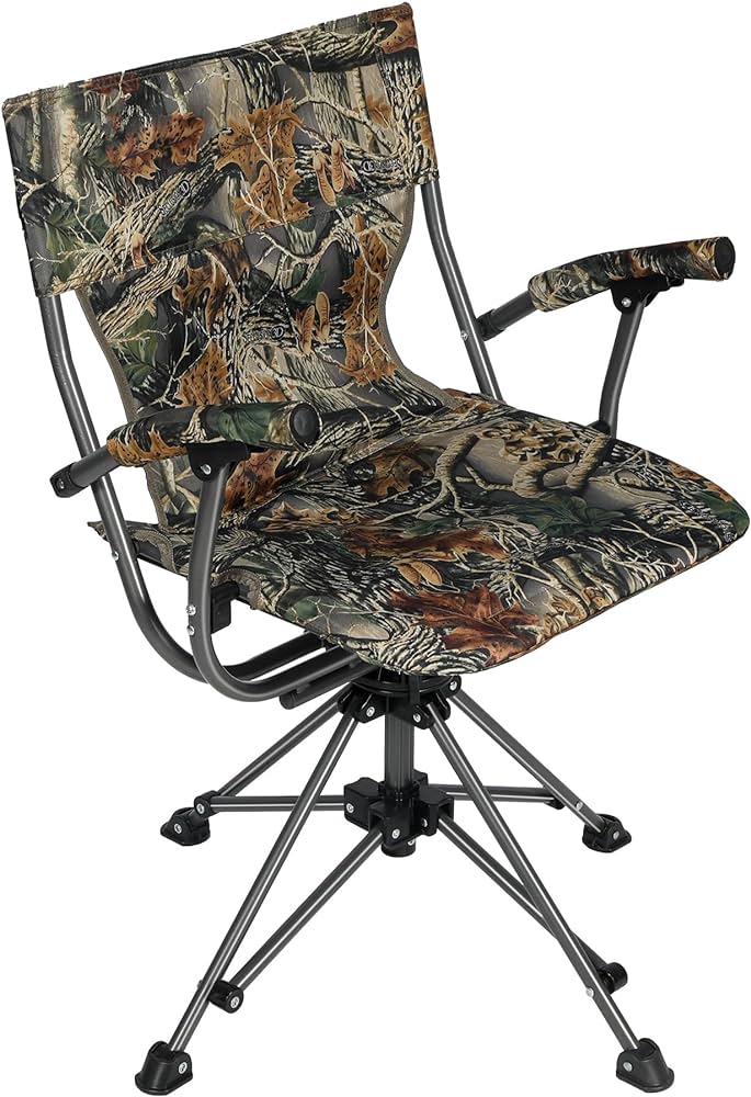 Gymax 360 Degree Swivel Hunting Chair Folding Hunter Blind Chair w ...