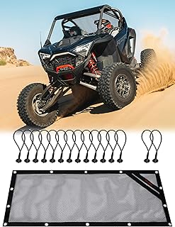 ZIDIYORUO RZR Rear Window with Fresh Air- Soft Mesh Window Net, Block Dust, Dirt, Mud & Debris- UV Protection. Easy Instal...