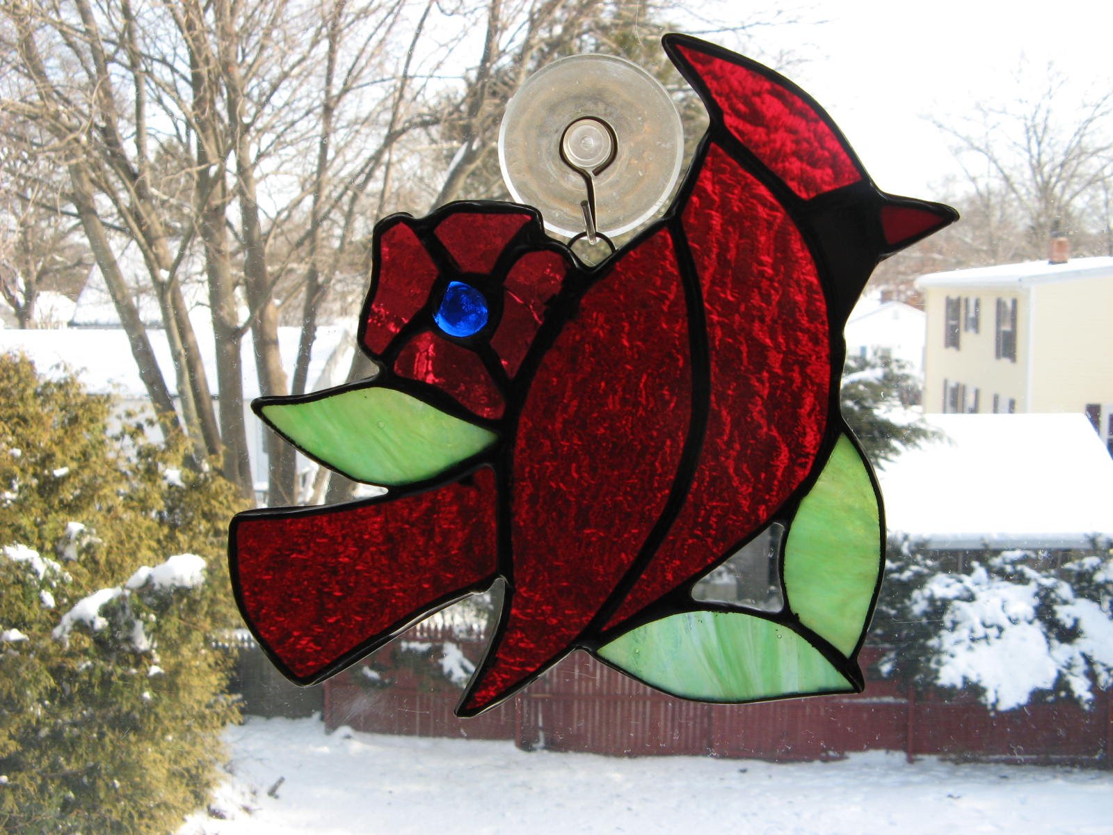 Stained Glass Cardinal