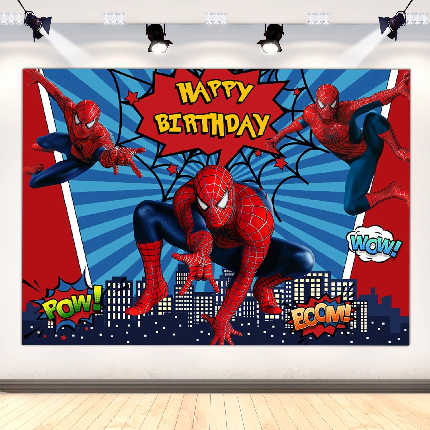 Buy Spider-Man Party Supplies Background Decoration,Spider-Man Birthday ...