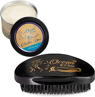 OCEAN VIEW DEEP WAVES POMADE Medium Bristle Wave Brush + 360 Wave Grease