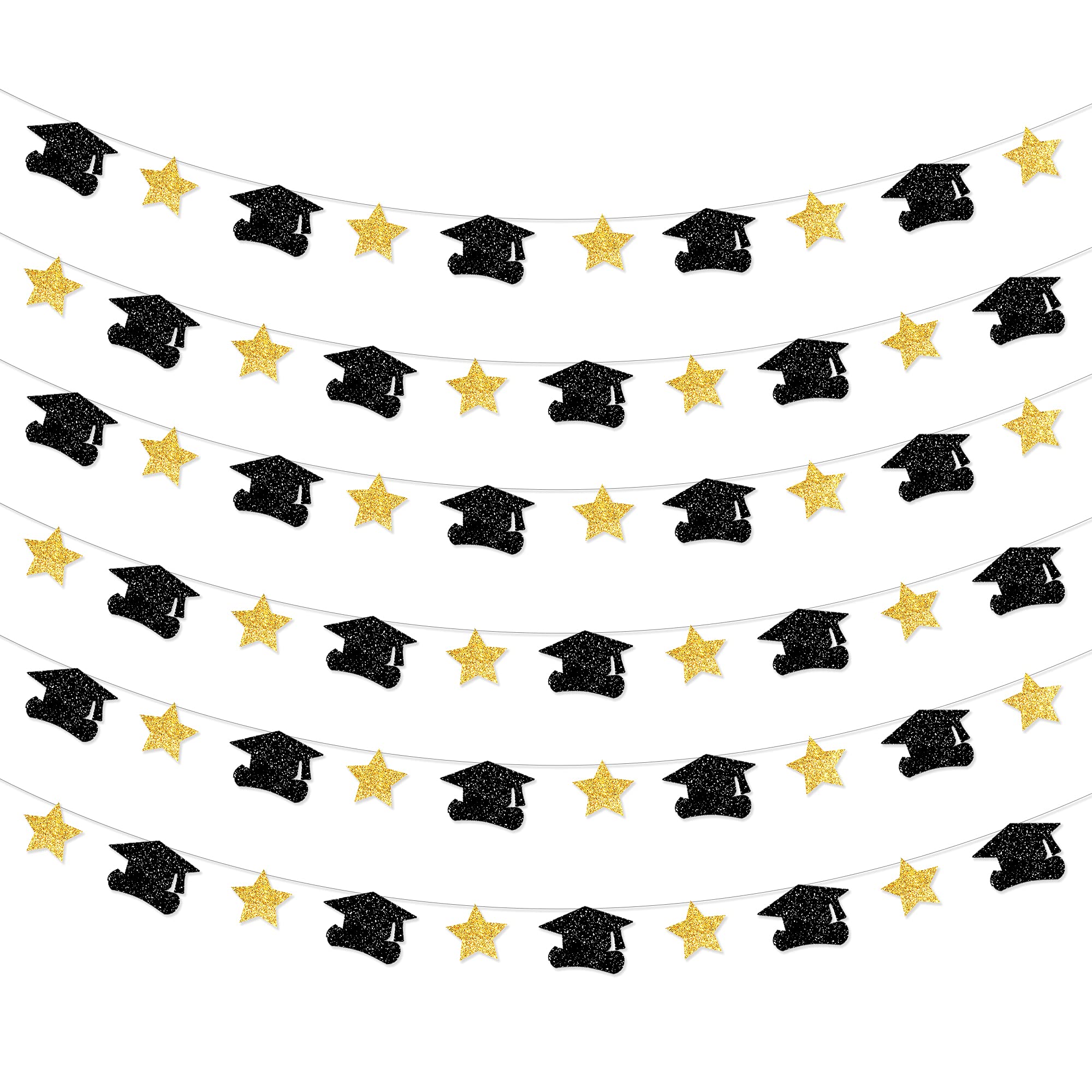 Buy Glitter Graduation Garland 2021 with Cap and Star - 10 Feet, No DIY ...