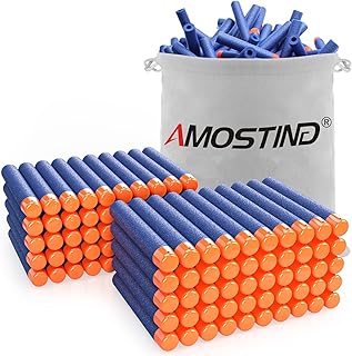 AMOSTING 100 Pfeile für Nerf Elite 2.0 mit Kordelzugbeutel, Ersatzpfeile Munition Foam Darts kompatibel mit Nerf Hasbro Fo...