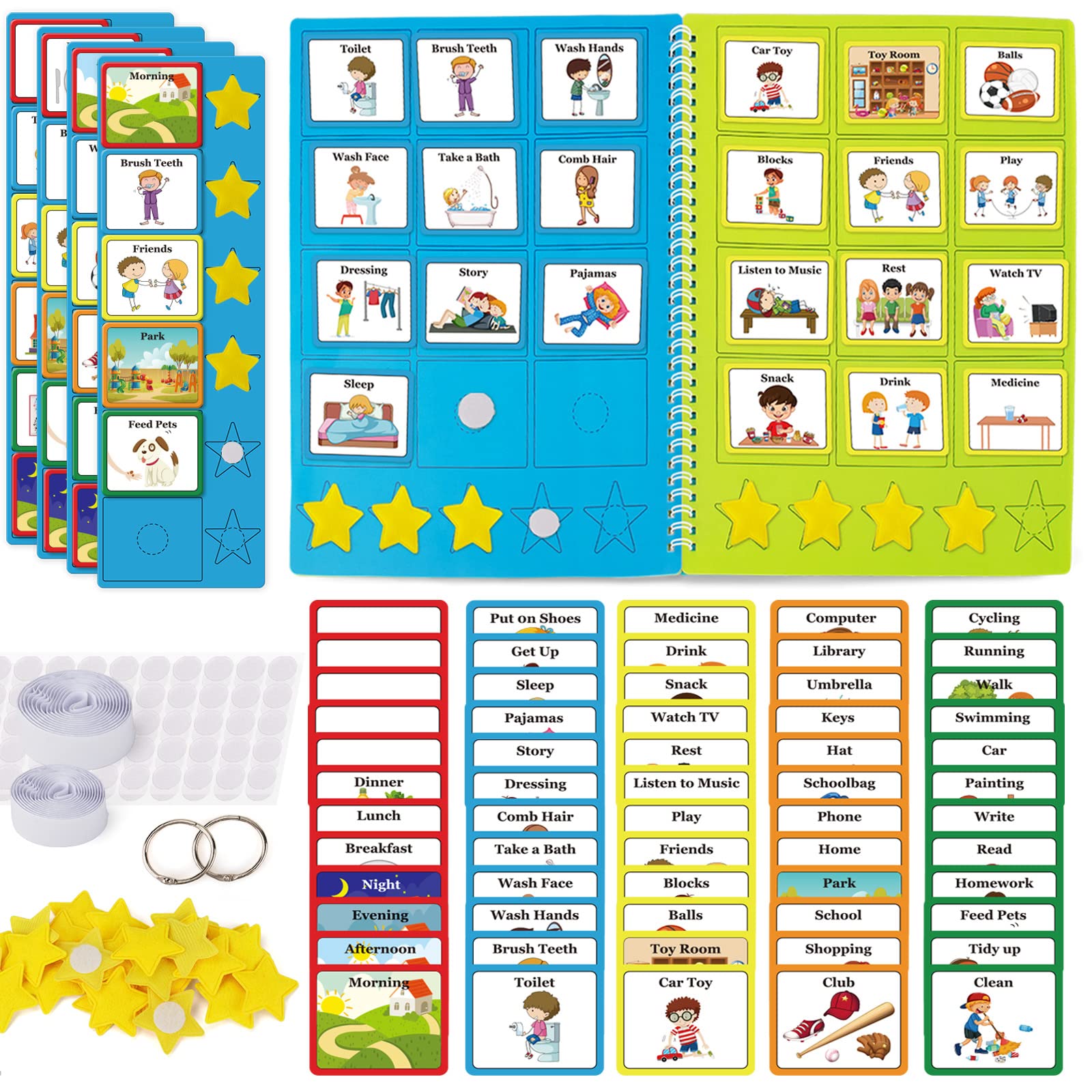 Buy beetoyVisual Schedule Cards for Kids with Autism, Home Chore Chart ...